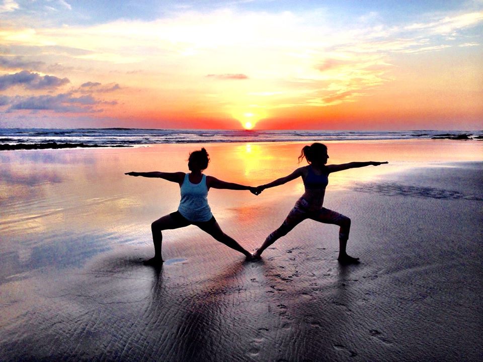 Yoga on the beach in Santa Teresa, Costa Rica with Vajra Sol Yoga Retreats